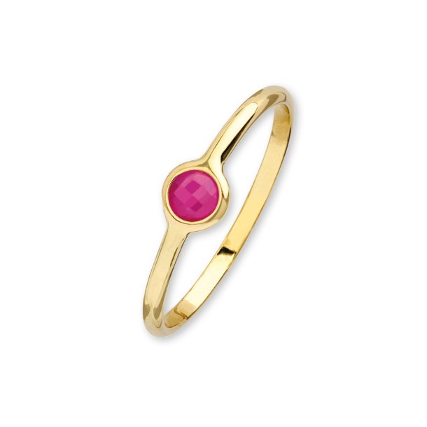 Colourful, 14kt rdgulds ring med rubin