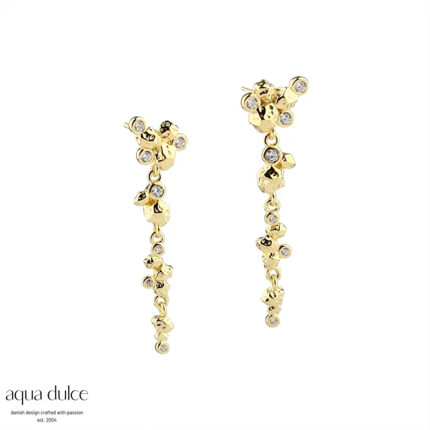 Aqua Dulce, Darling Rock Big earstud i forgyldt sterlingslv