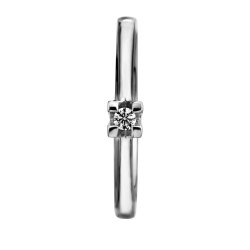 Dreams solitairering, 14kt hvidguld, 0,05ct TW/Si-P