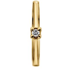 Dreams solitairering, 14kt rdguld, 0,10ct TW/Si-P