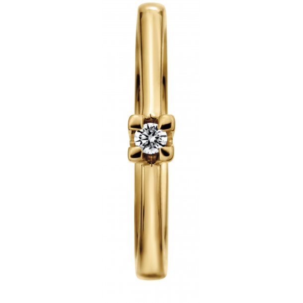 Dreams solitairering, 14kt rdguld, 0,10ct TW/Si-P