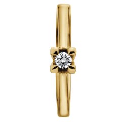Dreams solitairering, 14kt rdguld, 0,20ct TW/Si-P