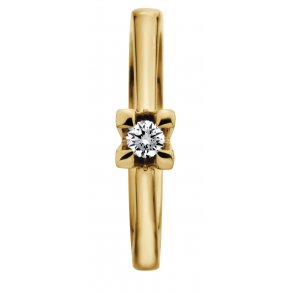Dreams solitairering, 14kt rdguld, 0,20ct TW/Si-P