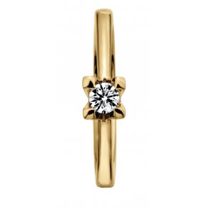 Dreams solitairering, 14kt rdguld, 0,25ct TW/Si-P