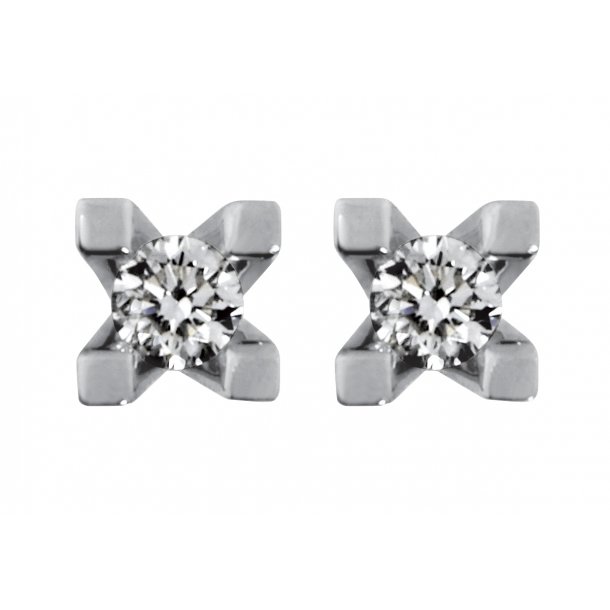 Dreams �restikker, 14kt hvidguld, 0,60ct TW/Si-P