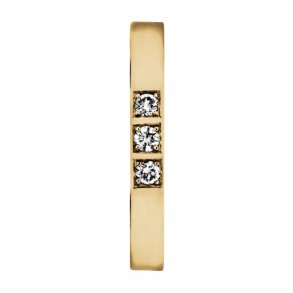 Memories ring i 14kt guld, 3x0,05ct TW/Vs