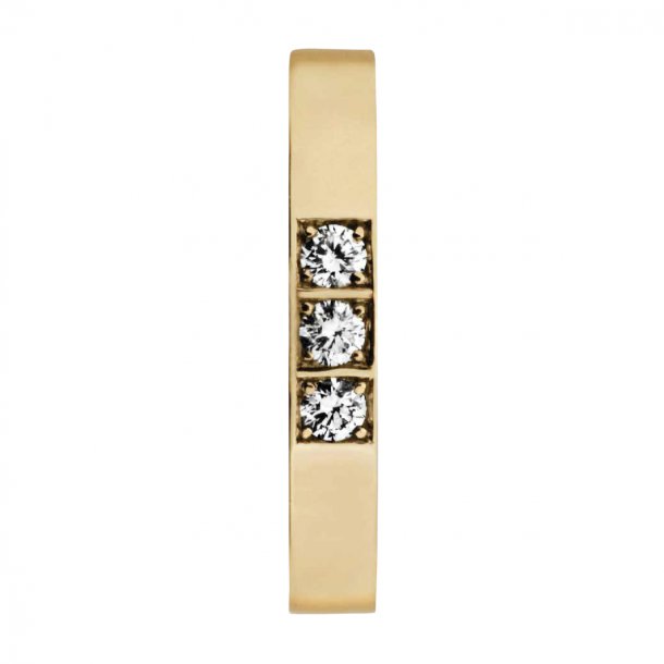 Memories ring i 14kt guld, 3x0,10ct TW/Vs
