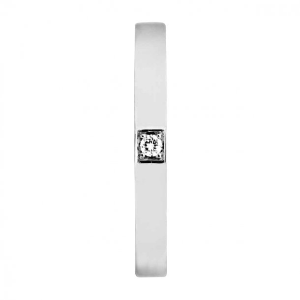 Memories ring i 14kt hvg, 1x0,02ct TW/Vs