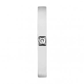 Memories ring i 14kt hvg, 1x0,03ct TW/Vs