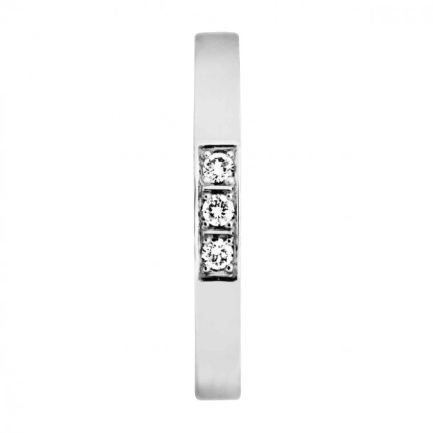 Memories ring i 14kt hvg, 3x0,02ct TW/Vs