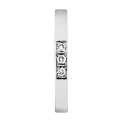 Memories ring i 14kt hvg, 3x0,03ct TW/Vs