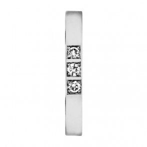 Memories ring i 14kt hvg, 3x0,05ct TW/Vs