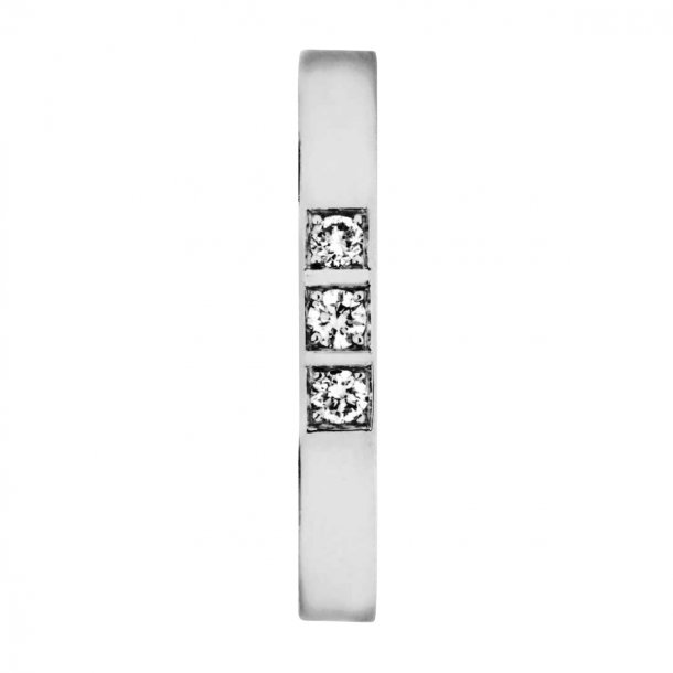 Memories ring i 14kt hvg, 3x0,05ct TW/Vs