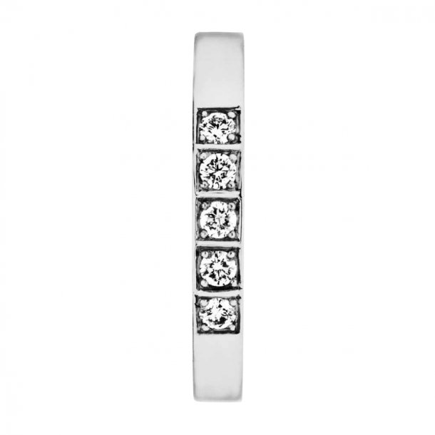 Memories ring i 14kt hvg, 5x0,05ct TW/Vs
