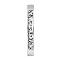 Memories ring i 14kt hvg, 7x0,02ct TW/Vs
