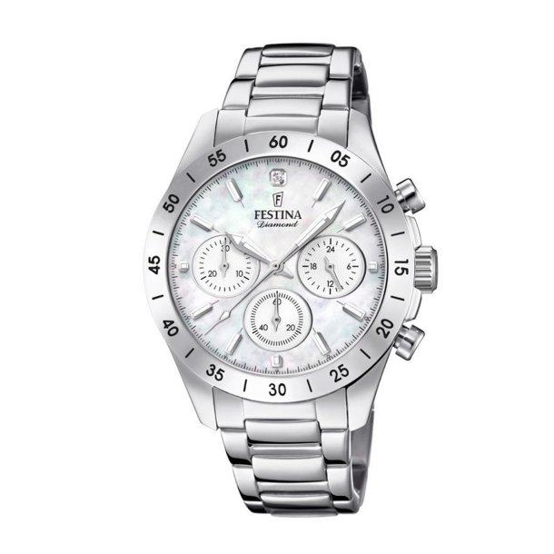 Festina, F20397/1 Diamond dameur, stl med perlemorskive