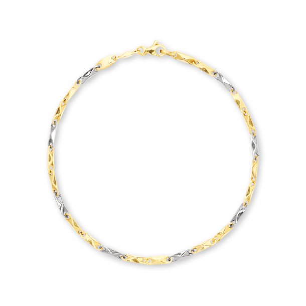 Stella Gold, 9kt armbnd i rd- og hvidguld