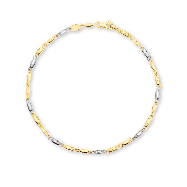 Stella Gold, 9kt armbnd i rd- og hvidguld