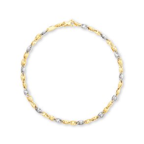 Stella Gold, 9kt armbnd i rd- og hvidguld