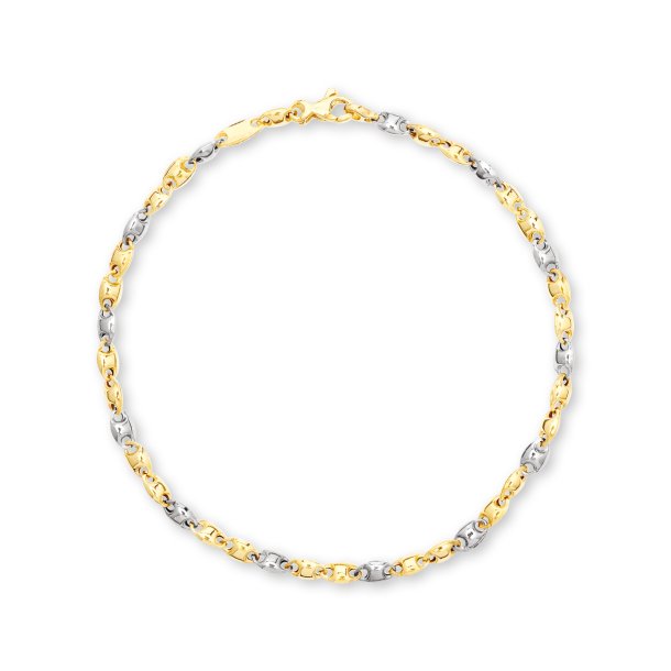 Stella Gold, 9kt armbnd i rd- og hvidguld