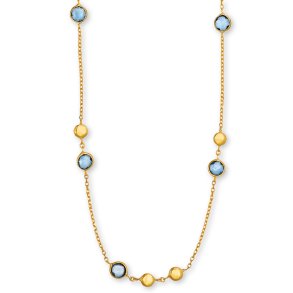 Stella Gold, 9kt rdgulds halskde med topaser