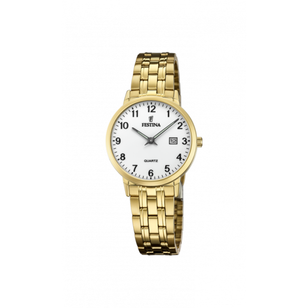 Festina F20514/1 classic dameur i gulddouble 