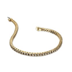 Illusion tennisarmbnd, 14kt med brillanter, 1,06ct TW/SI