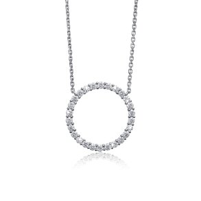 Endless By Müller cirkelhalskde i 14kt hvidguld