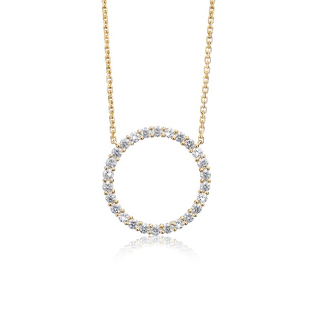 Endless By M&uuml;ller cirkelhalskde i 14kt rdguld