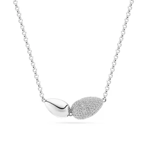 Sif Jakobs, Goccia Due Halskde i sterlingslv med hvide zirkoner