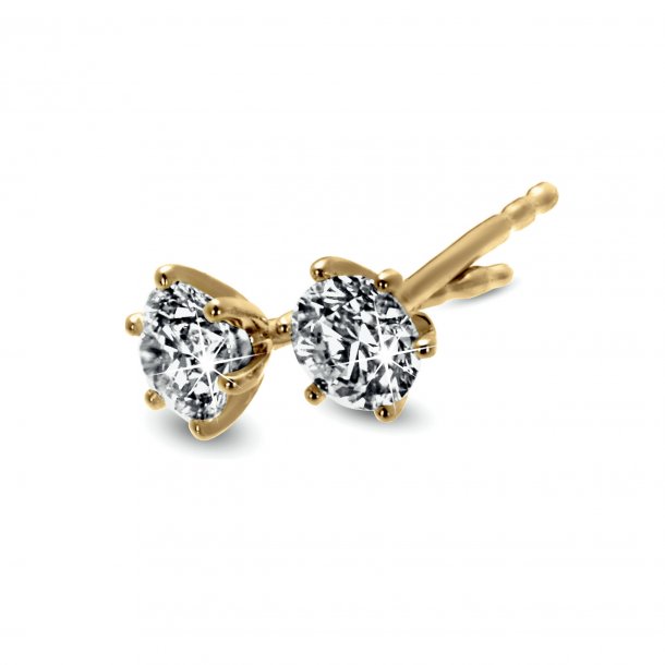 Diana rering, 14kt rdguld, 0,50ct brillant i alt