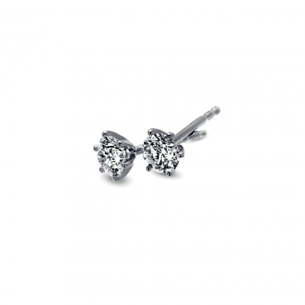 Diana rering, 14kt hvidguld, 0,10ct brillant i alt