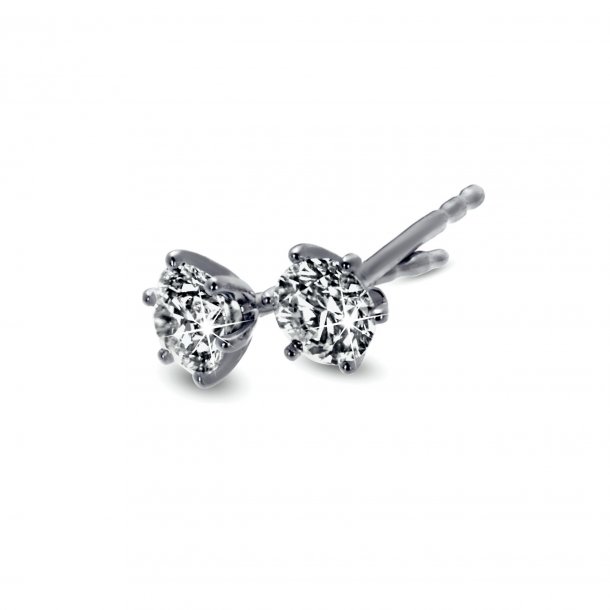 Diana rering, 14kt hvidguld, 0,40ct brillant i alt