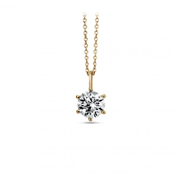 Diana vedhæng, 14kt rødguld, 0,15ct brillant