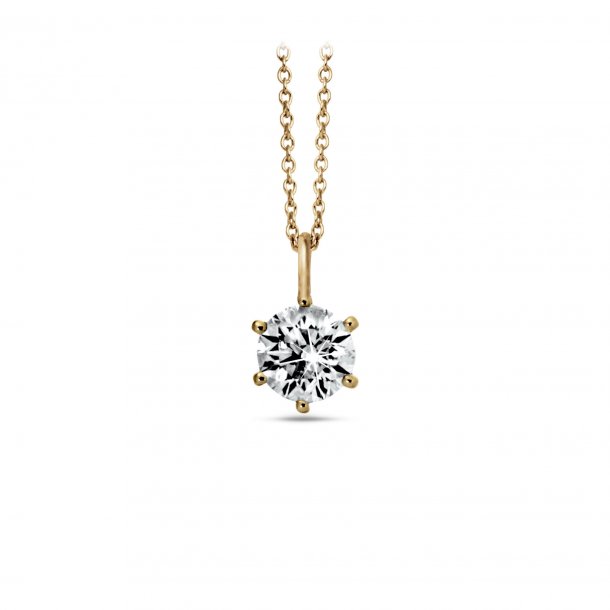 Diana vedhng, 14kt rdguld, 0,20ct brillant