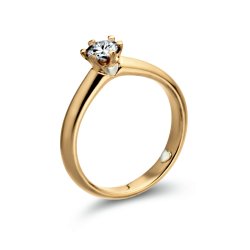 Precious ring, 14kt rdguld med 0,40ct brillant