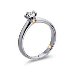 Precious ring, 14kt hvidguld med 0,40ct brillant