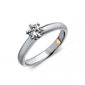 Precious ring, 14kt hvidguld med 0,25ct brillant