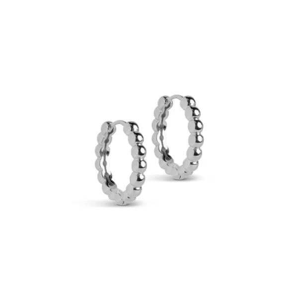 Enamel, Ball Large hoops i sterlingslv