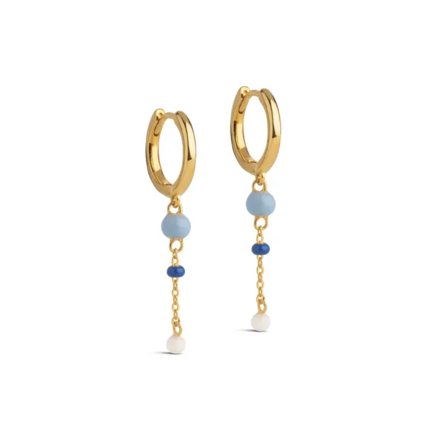 Enamel, Lola Bold Marine Hoops i forgyldt sølv