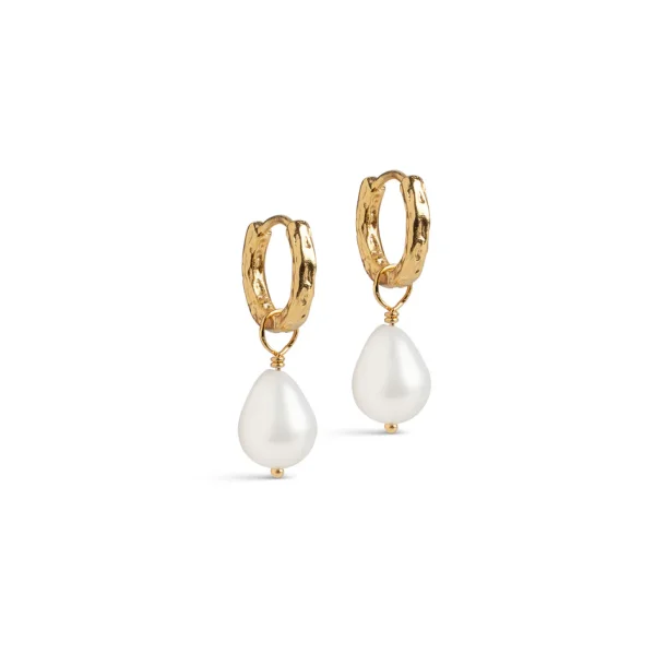 Enamel, Hoops Significant Pearl i forgyldt sterlingslv