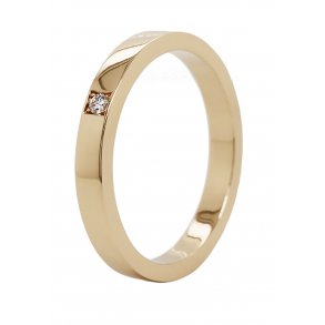 Memories ring i 14kt guld, 1x0,02ct TW/Vs