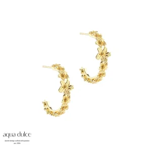 Aqua Dulce, Jasmin hoops LARGE i forgyldt sterlingslv