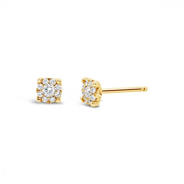 Looks diamantrestikker, 14kt rdguld, tw/s, looks like 0,30ct