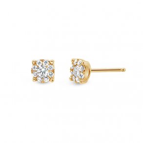 Looks diamantrestikker, 14kt rdguld, tw/si, looks like 0,75ct