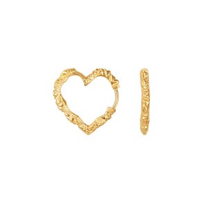 Camille Brinch, Heart Crush Hoops mellem i forgyldt sterlings�lv