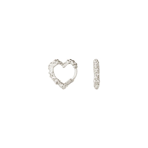 Camille Brinch, Heart Crush Hoops mini i sterlings�lv