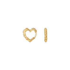 Camille Brinch, Heart Crush Hoops mini i forgyldt sterlings�lv