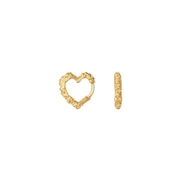 Camille Brinch, Heart Crush Hoops mini i forgyldt sterlings�lv