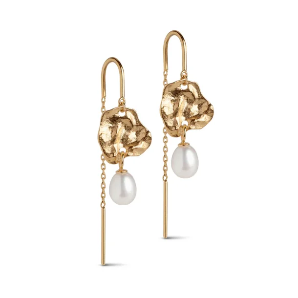 Enamel, Kai Pearl reringe i forgyldt sterlingslv